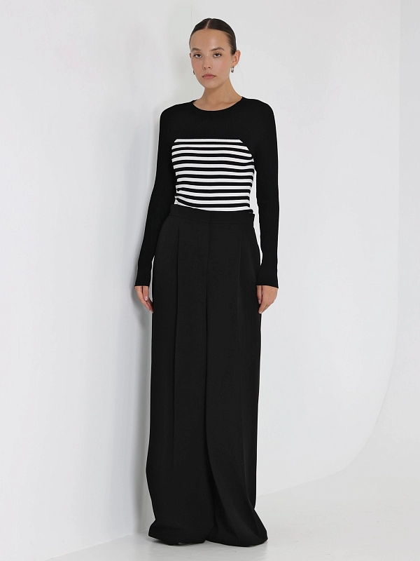 брюки Max Mara LACCATO цвет черный