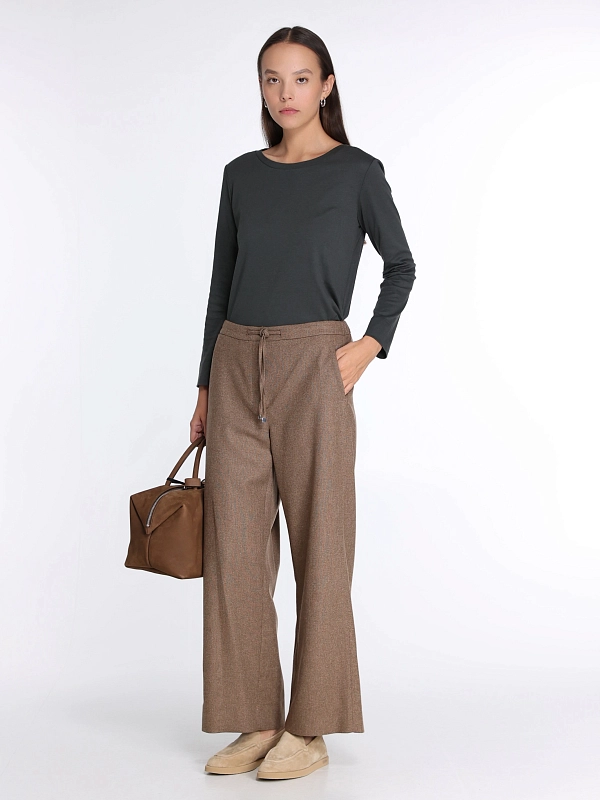 брюки Max Mara LIVIO цвет ореховый