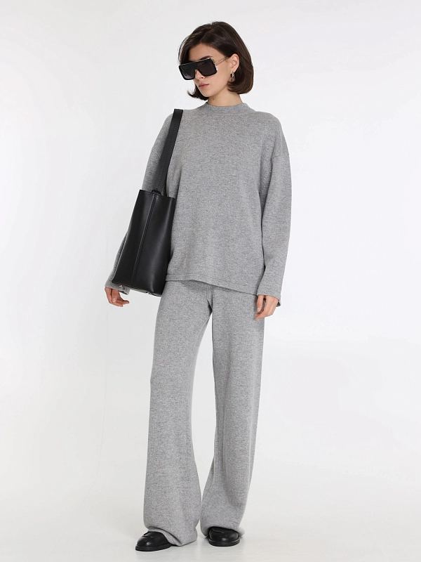 брюки трикотажные Max Mara MORITZ цвет серый