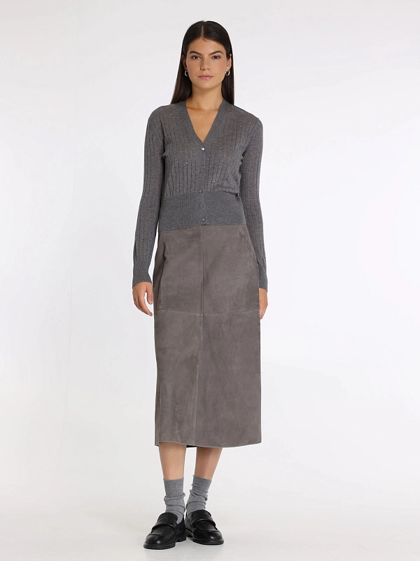 кардиган Max Mara NOGARA цвет темно-серый