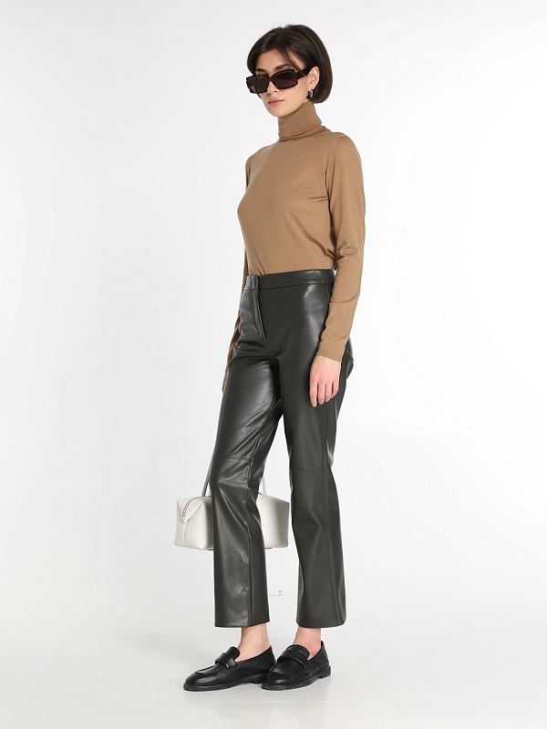 брюки эко Max Mara SUBLIME цвет зеленый