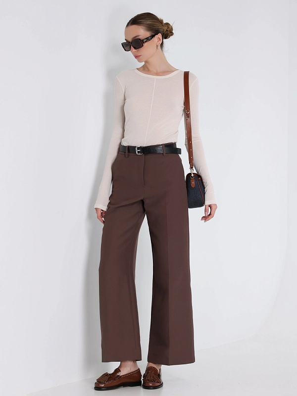 брюки Max Mara Weekend BALLO цвет шоколадный