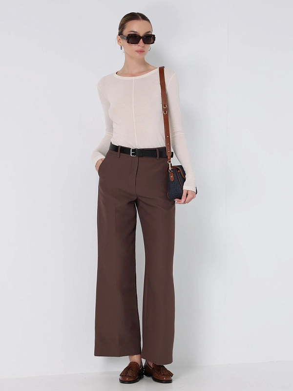 брюки Max Mara Weekend BALLO цвет шоколадный
