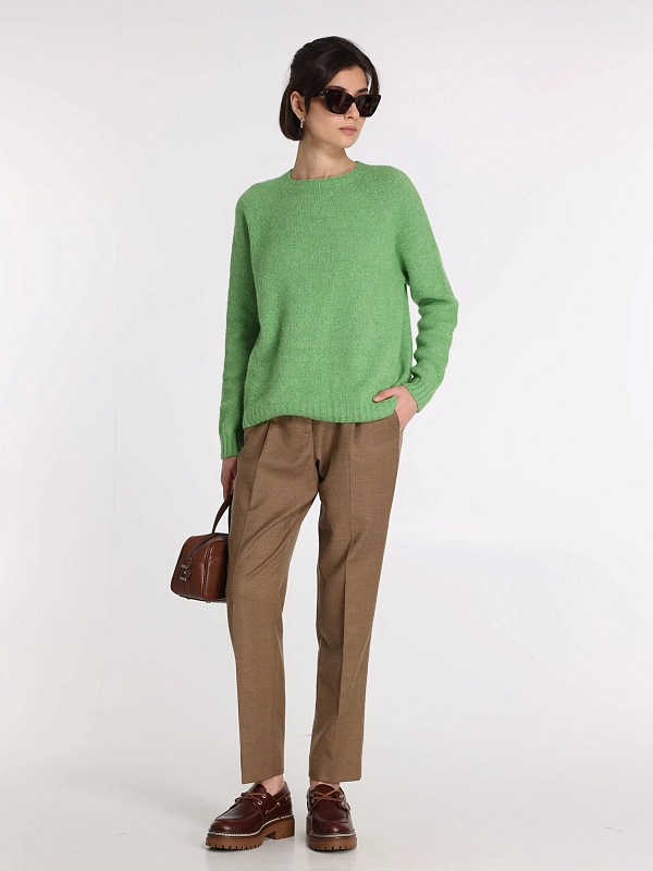 брюки Max Mara Weekend CALDAIA цвет коричневый