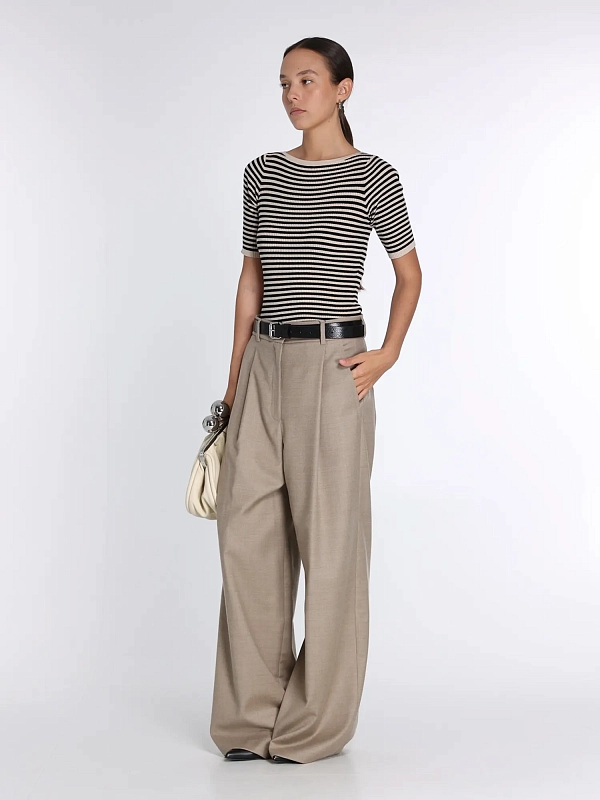 брюки Max Mara Weekend GLOBALE цвет бежевый
