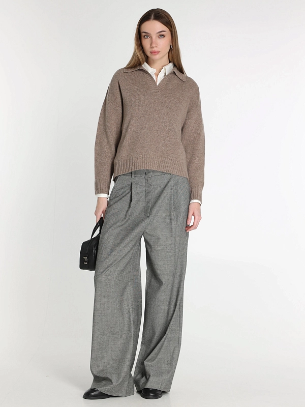 брюки Max Mara Weekend GLOBALE цвет черный, белый