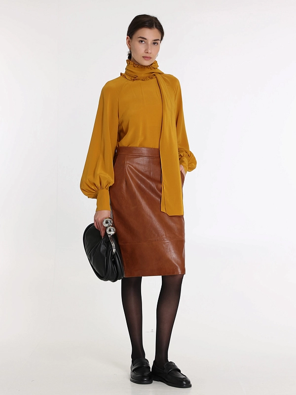 блузка Max Mara Weekend GUIDO цвет горчичный