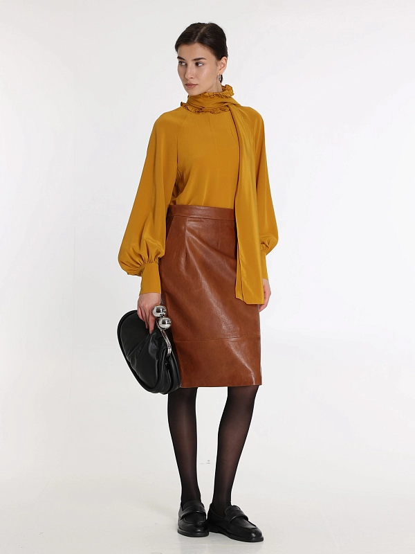 блузка Max Mara Weekend GUIDO цвет горчичный