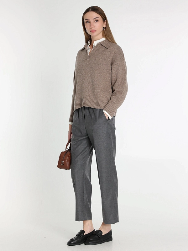 брюки Max Mara Weekend HATELEY цвет серый