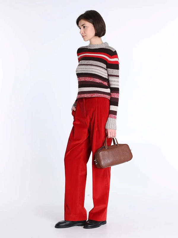 брюки вельветовые Max Mara Weekend ORDINE цвет красный