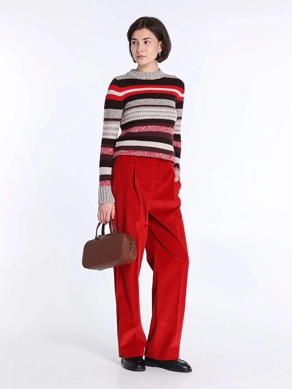 брюки вельветовые Max Mara Weekend ORDINE цвет красный
