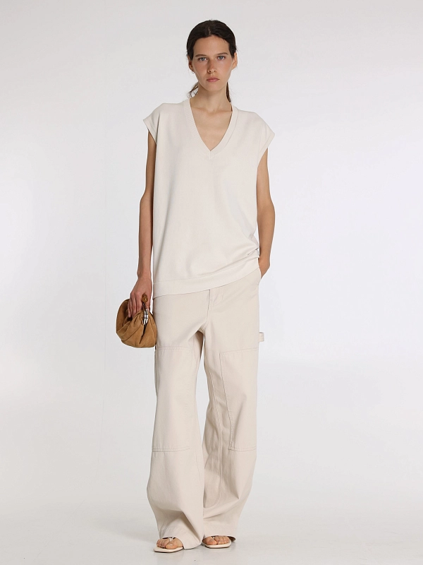 жилет трикотажный Max Mara Weekend OROSEI цвет молочный