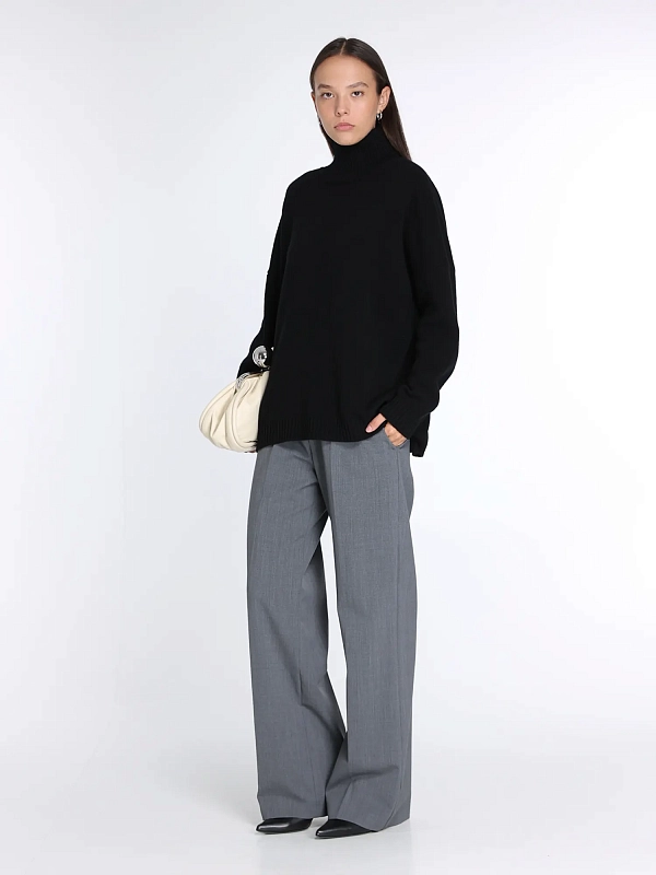 брюки Max Mara Weekend PETRA цвет темно-серый