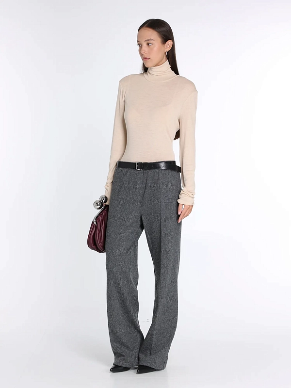 брюки трикотажные Max Mara Weekend ZELMA цвет серый