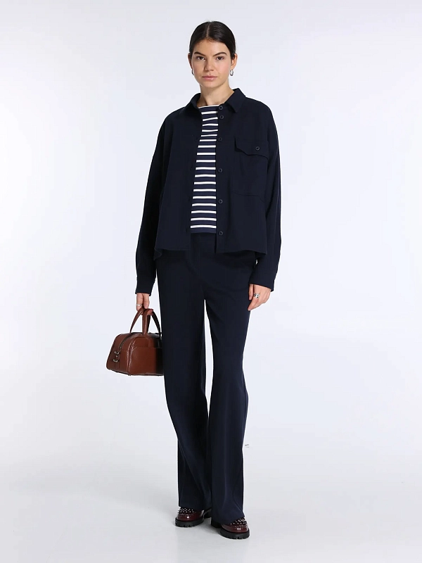 брюки трикотажные Max Mara Weekend ZELOTA цвет темно-синий