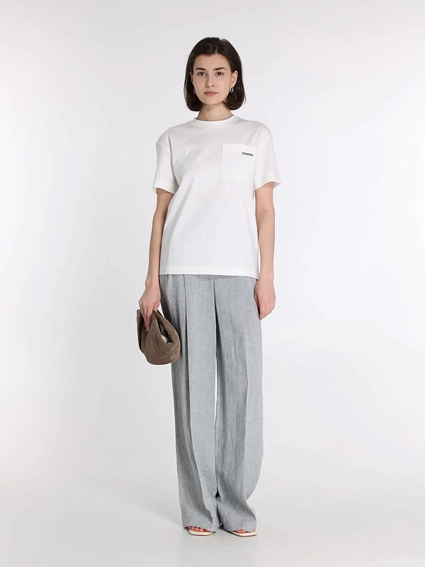 футболка Brunello Cucinelli M0T81EC710 цвет белый