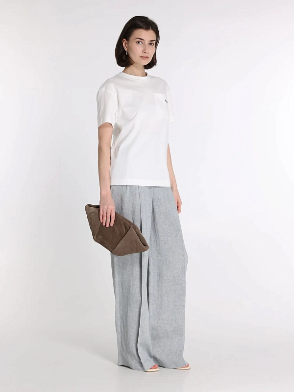 футболка Brunello Cucinelli M0T81EC710 цвет белый