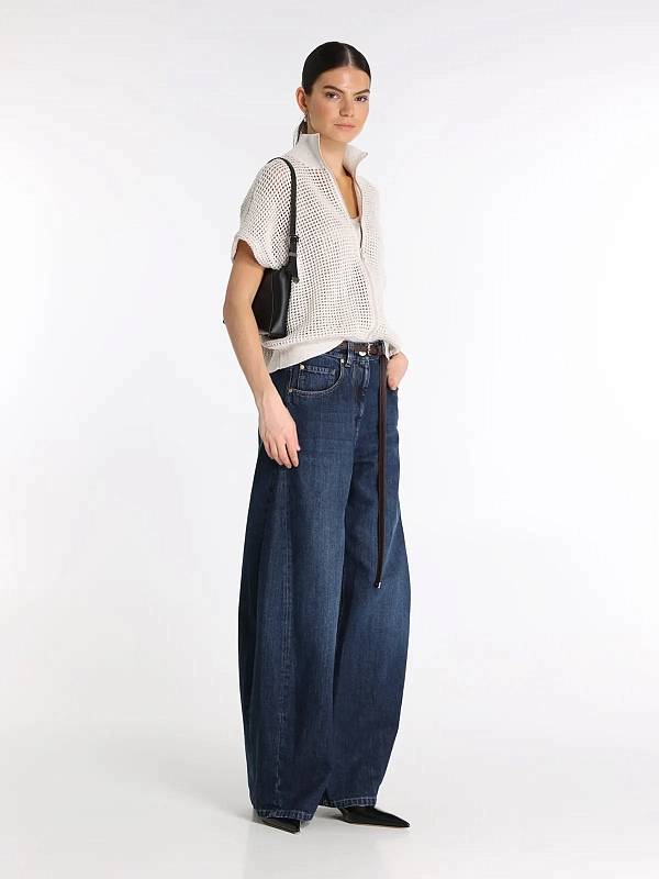 джинсы Brunello Cucinelli MA095P4059 цвет темно-синий