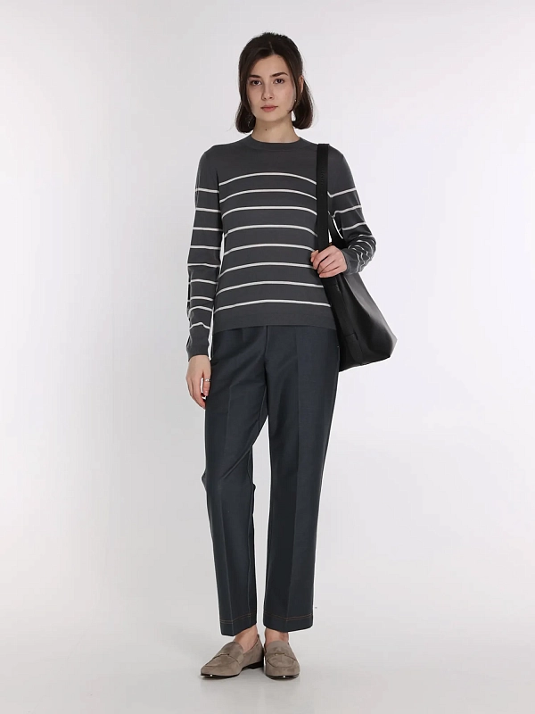 джемпер Max Mara MMLPENSILE цвет серый,белый