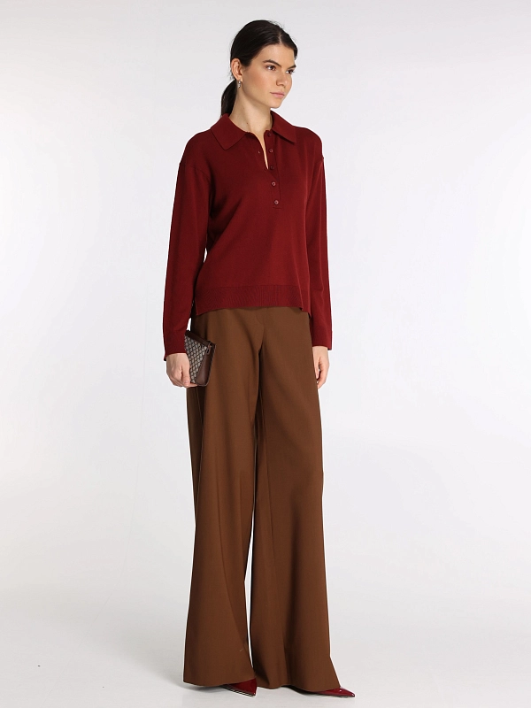 брюки Max Mara MSTCORONE цвет коричневый