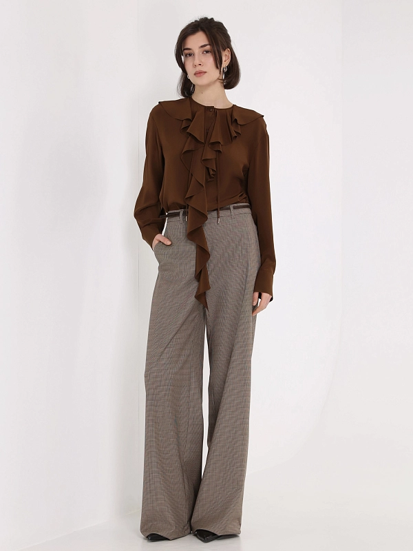 блузка Max Mara MSTEPICA цвет коричневый