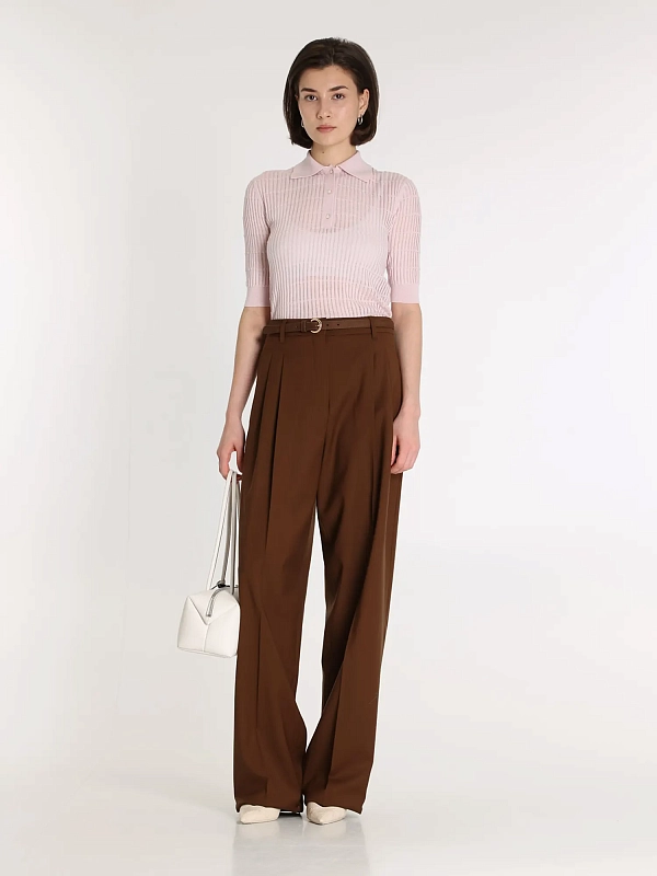 поло Max Mara MSTGALLO цвет розовый