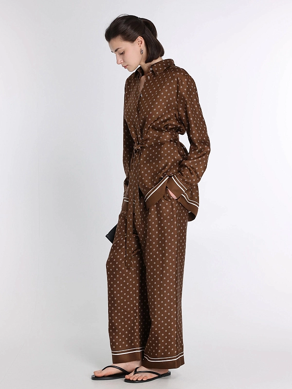 брюки Max Mara MSTOTTELIA цвет коричневый