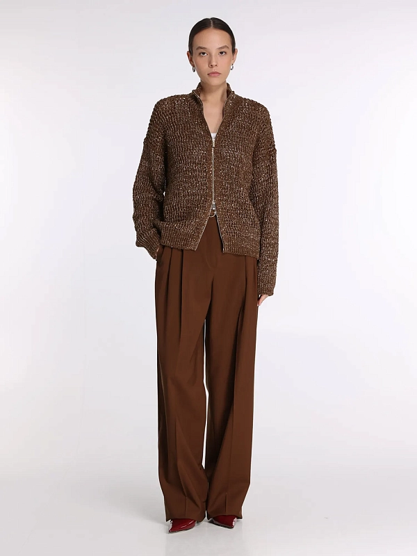 кардиган Max Mara MSTTACITO цвет коричневый