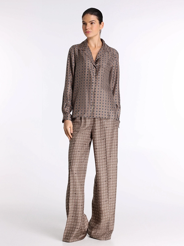 блузка Max Mara MXMDISCO цвет коричневый