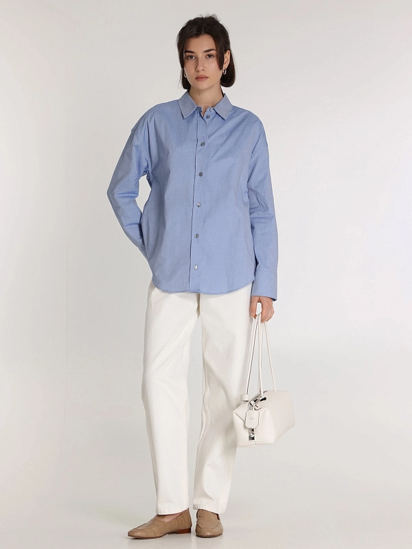 рубашка Max Mara SMMADELE цвет голубой