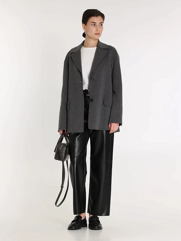 брюки эко Max Mara SMMSORRISO цвет черный