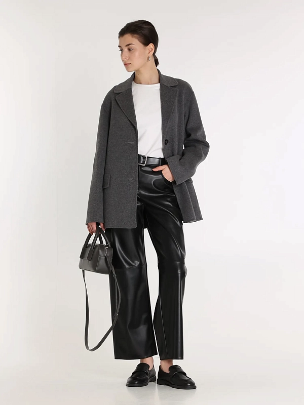 брюки эко Max Mara SMMSORRISO цвет черный