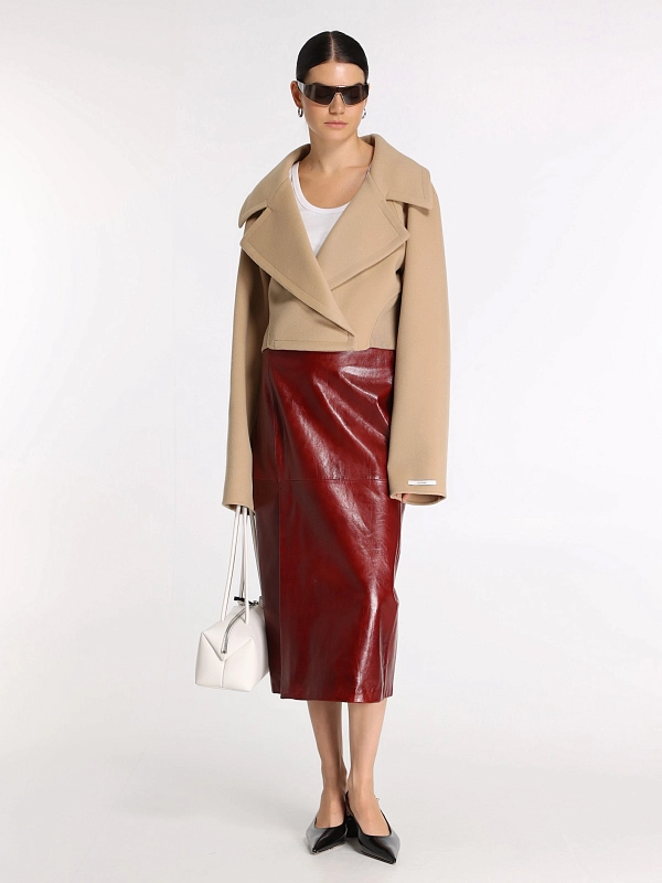 юбка кожаная Max Mara SPXCOMMA