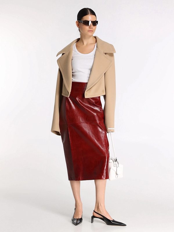 юбка кожаная Max Mara SPXCOMMA