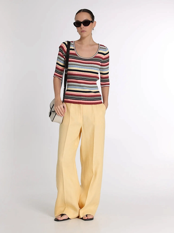 брюки Max Mara Weekend WKDMALIZIA цвет желтый