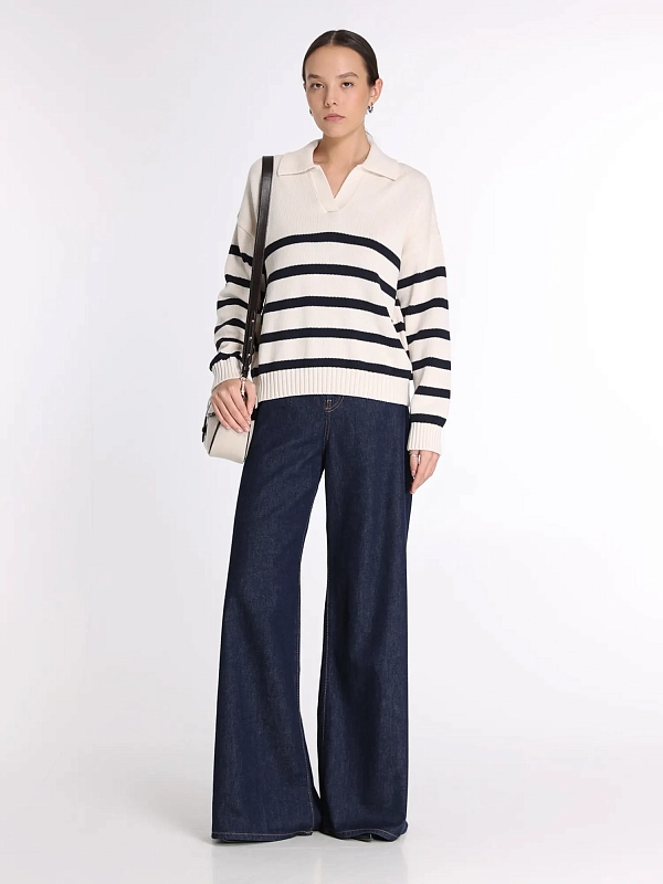 поло Max Mara Weekend WKDPANFILO цвет белый, темно-синий