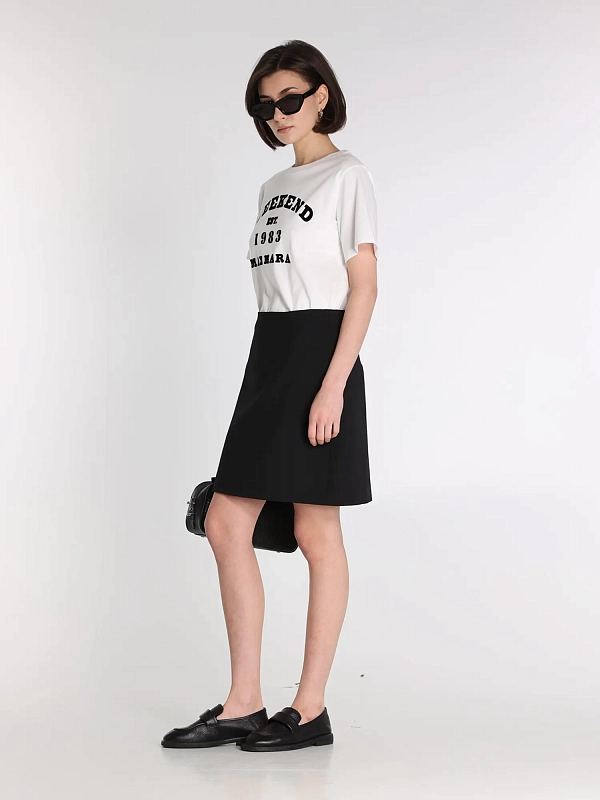 футболка Max Mara Weekend WKDTENUE цвет белый с принтом