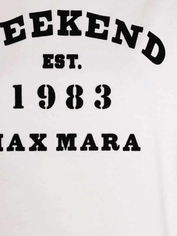 футболка Max Mara Weekend WKDTENUE цвет белый с принтом