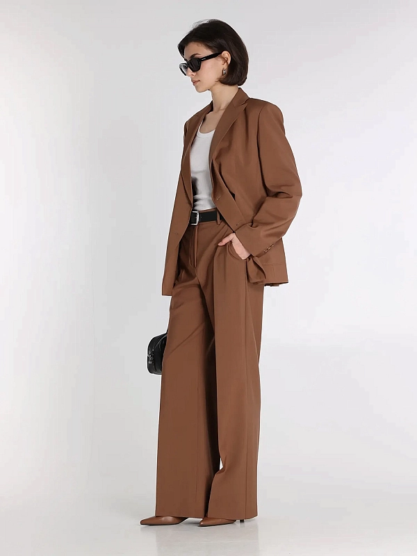 брюки Max Mara Weekend WKDVISIVO цвет табачный