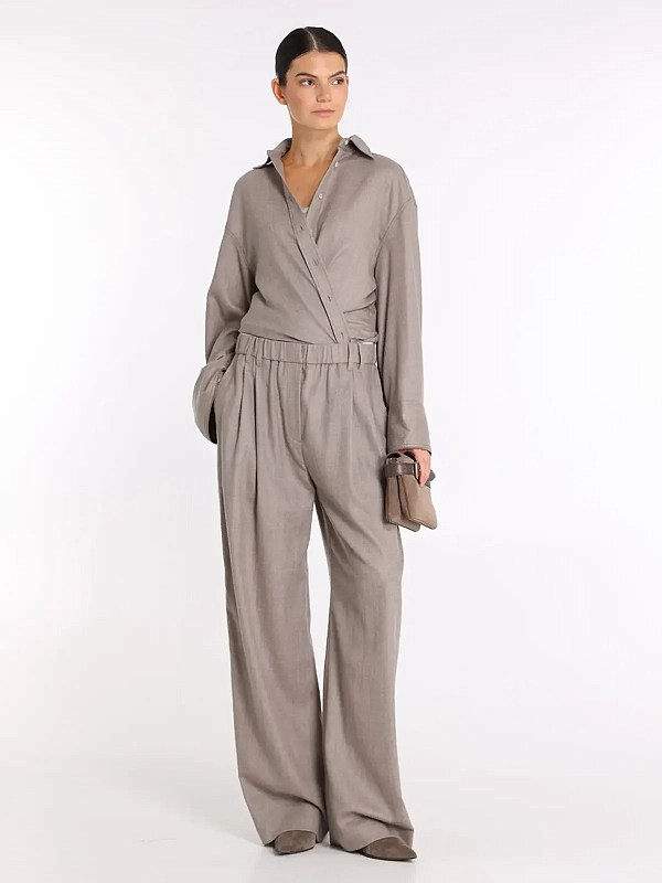брюки Brunello Cucinelli MP550P9253 цвет бежевый