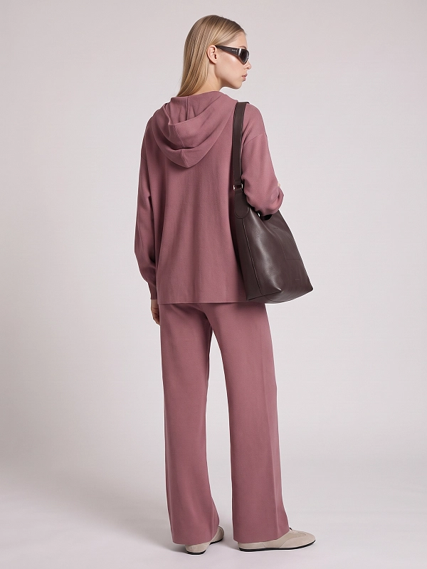 брюки трикотажные Max Mara MMLROTONDO цвет розовый