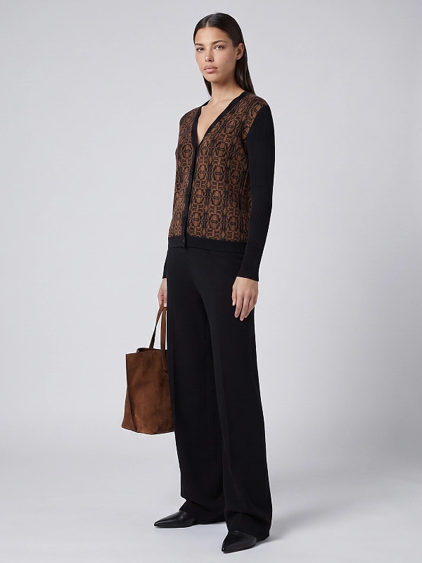 брюки трикотажные Max Mara MXMBALDO цвет черный