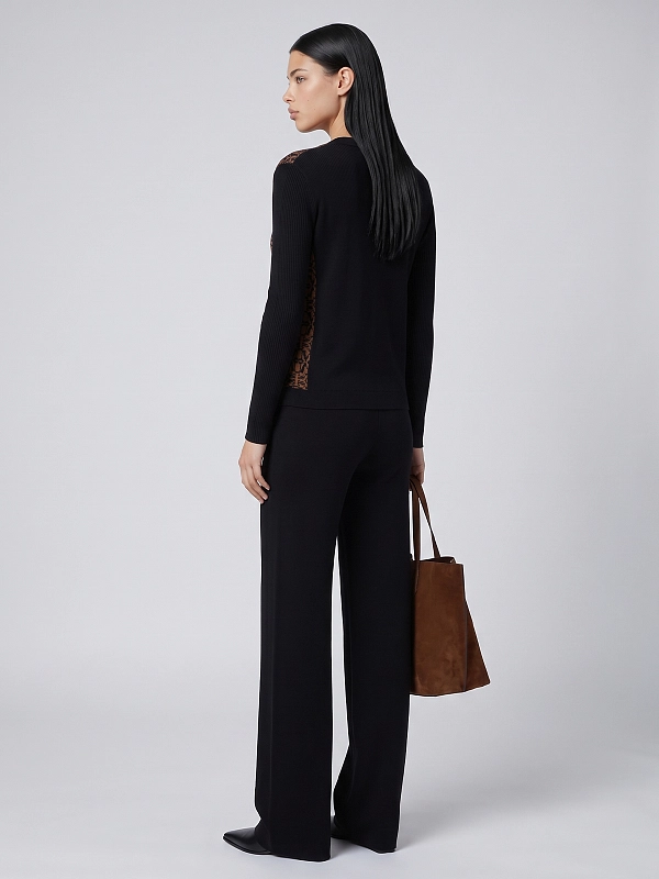 брюки трикотажные Max Mara MXMBALDO цвет черный