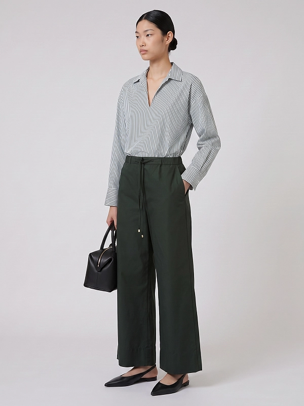 брюки Max Mara SMMAUREO цвет зеленый