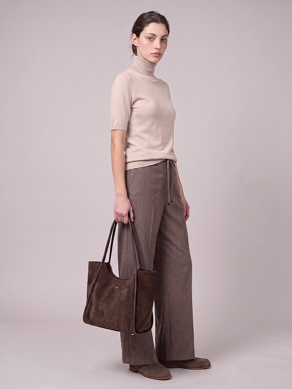 брюки Max Mara SMMFLORIA цвет темно-коричневый