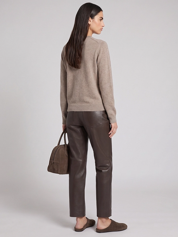 брюки кожаные Max Mara Weekend WKDDESERTO