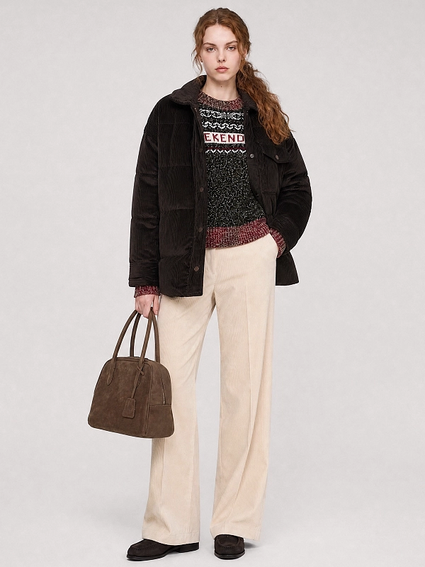 пуховик вельветовый Max Mara Weekend WKDGIORNO