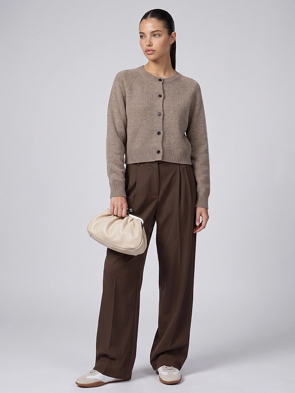 кардиган Max Mara Weekend WKDOMBROSA цвет светло-коричневый