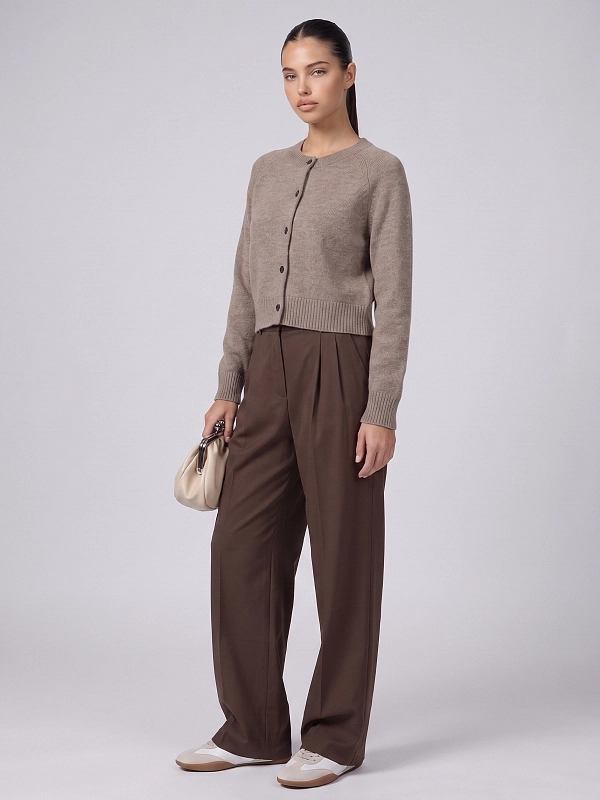 кардиган Max Mara Weekend WKDOMBROSA цвет светло-коричневый