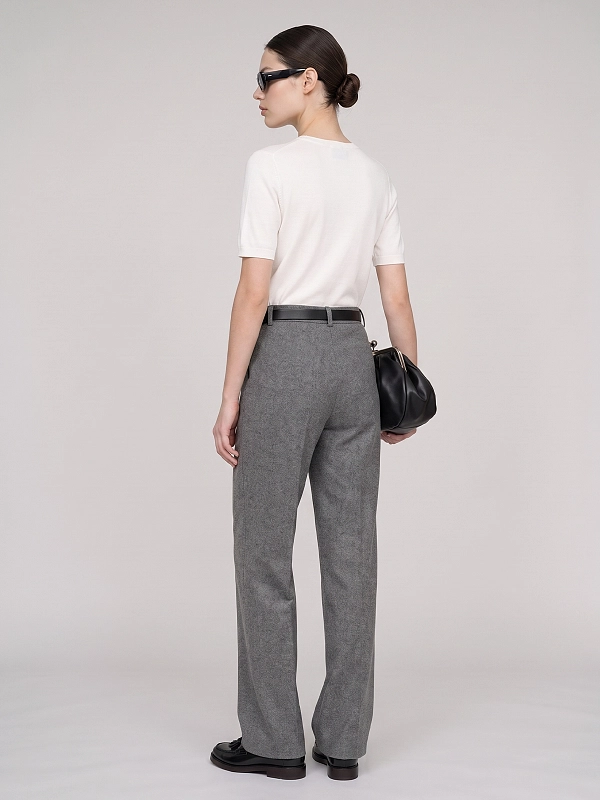 брюки трикотажные Max Mara Weekend WKDORATA цвет серый